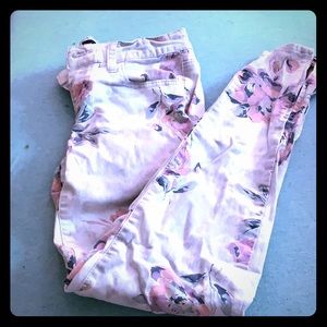 Floral skinny jeans
